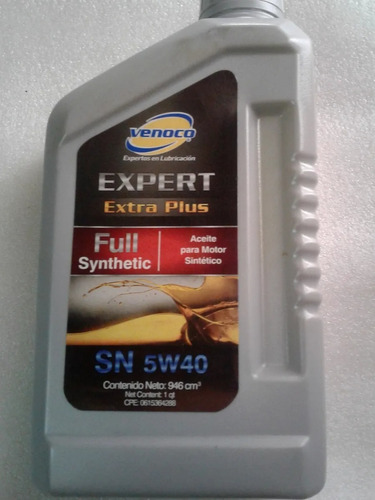 Aceite De Motor Venoco Full Syntetico 5w40