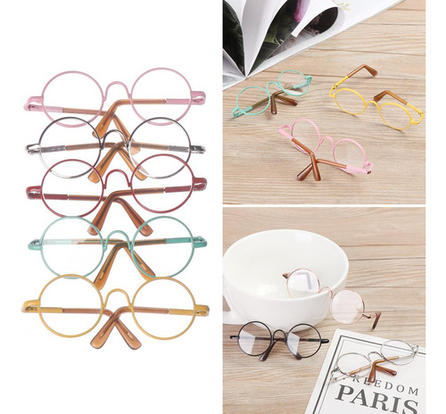 Gafas En Miniatura Con Lentes Transparentes Para Muñecas Con