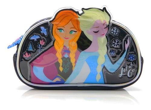 Cartuchera Frozen Ice Power Oval Doble Cierre Portalapices  