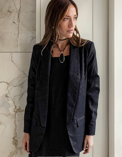 Blazer Largo Mujer Gabardina Forrada Maria T Colores