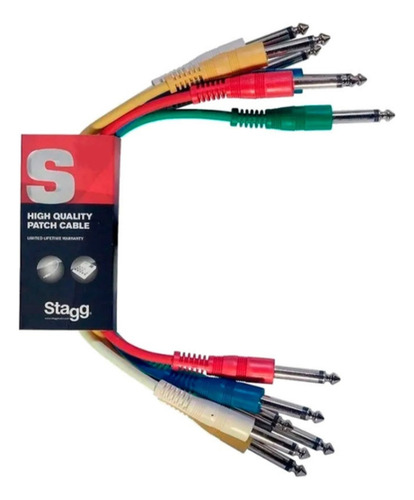 Cable Interpedal Plug Recto 60cm - 6 Unidades Spc060e