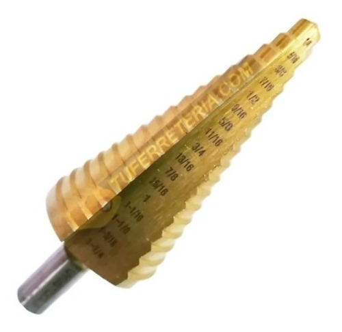 Broca Escalonada Juego 3 Pc Titanio