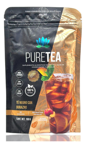 Pure Tea Té Negro Con Durazno 150 G Pure Health.