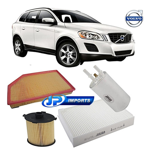 Kit Filtro Volvo Xc 60 2.0 T5 Apos 2014 Para Revisao 