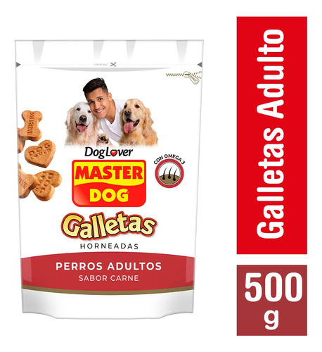 Master Dog Alimento Perro Adulto Galletas Carne 500 Grs