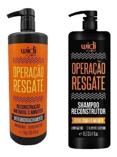 Kit Operação Resgate 1kg  Shampoo Reconstrutor 1 L Widi Care