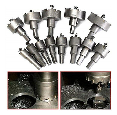 13 Brocas Sierras Corta Circle Metal 16-53 Mm Hss Acero Inox