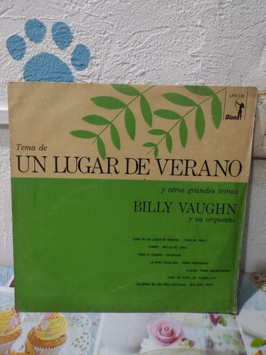 Billy Vaughn Un Lugar De Verano Disco De Vinil Lp 