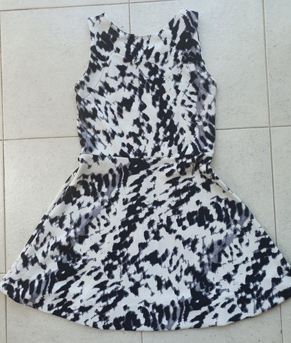 Vestido Mi Reino Talle 12 Negro Y Blanco (Usado)