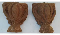 Comprar 2 Antiguas Patas De Fundicion De Hierro Salamandra