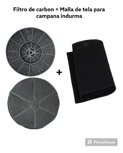 Filtro De Carbon + Malla De Campana Indurama