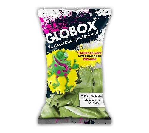 Globos Latex Perlados Globox Verde Manzana X 50 U
