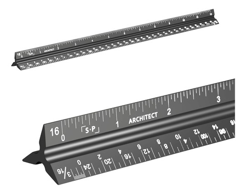 Regla De Escala Arquitectónica (grabada Con Láser) De Alumin