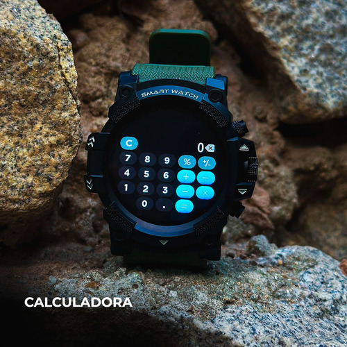 Relógio Smartwatch Wearzone Thunder Gps 1atm Verde Preto Milanese Verde-escuro Preto