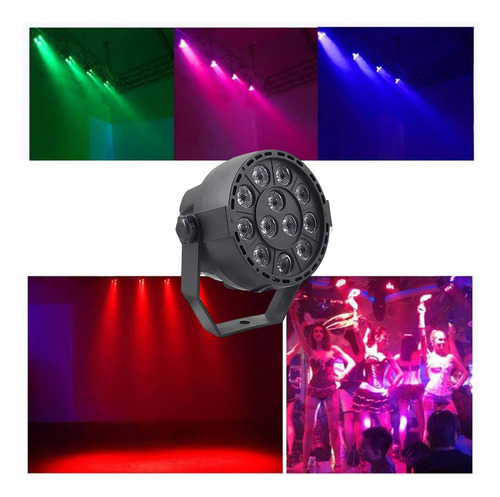 10 Mini Refletor Par Digital Strobo Dmx 12 Led Rgbw 110/220v