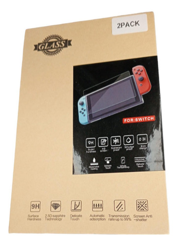 Mica Cristal Templado Para Nintendo Switch 3 Piezas