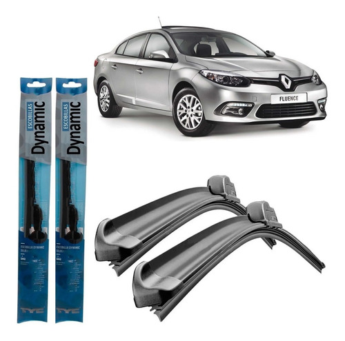 Juego Kit Escobillas Renault Fluence 2017 2018 2019 2020