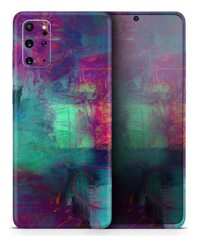 Design Skinz Pintura Al Oleo Abstracta V3 Protectora Vinilo