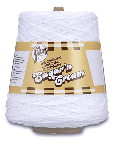 Sugar N Cream Cones White Yarn - 1 Pack Of 14oz/400g - ...