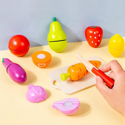 Montessori Frutas Verduras Juguetes Juego De Rol Para Niños
