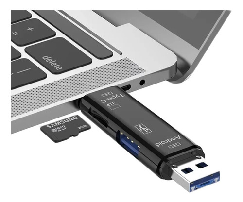 Usb, Tipo C Y Micro Usb 5en1 Otg - Lector De Tarjetas + Obse