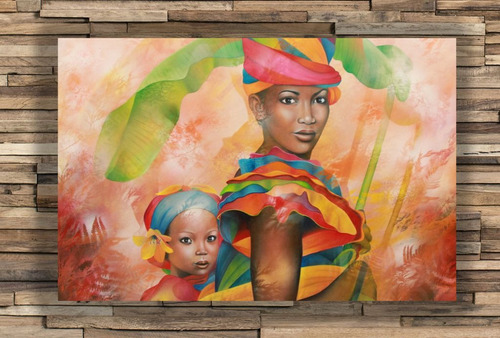 Vinilo Decorativo 60x90cm Arte Africano Mujeres Pin M9