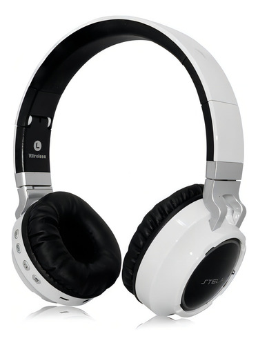 Audifonos Diadema Bluetooth Stelau B-20 Micro Sd De Calidad Color Blanco
