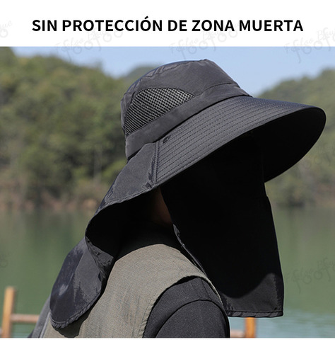 Sombrero De Pescador Para Sol Protector Con Manga Verano