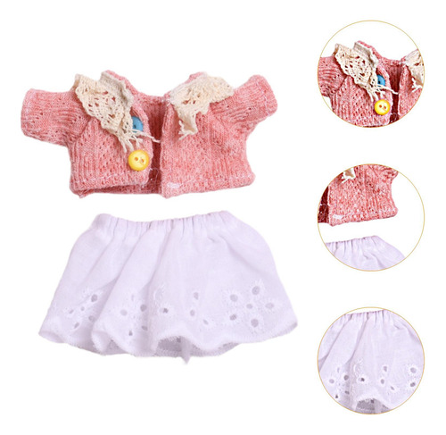 Abrigo Para Muñecas Y Traje De Falda Corta, Disfraz De Ropa