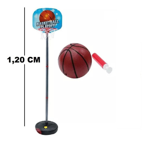 Imagen 3 de 5 de Set De Basket Inicial Con Pelota Y Aro Isakito Rave Playking