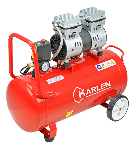 Compresora Libre De Aceite50lt 1hp 750w 110v/60 280x500 Ecom