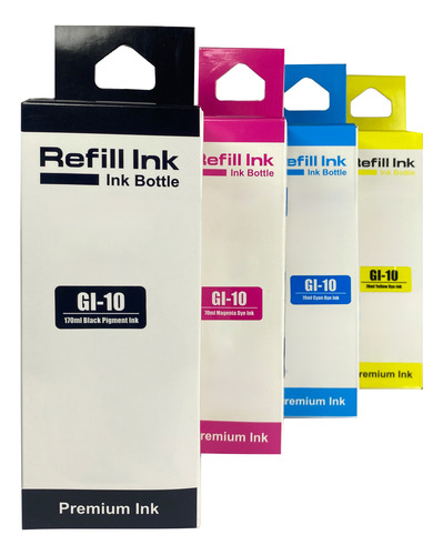 Pack De Tintas Para Canon Gi10 Gi-10 G6010 G5010 G7010