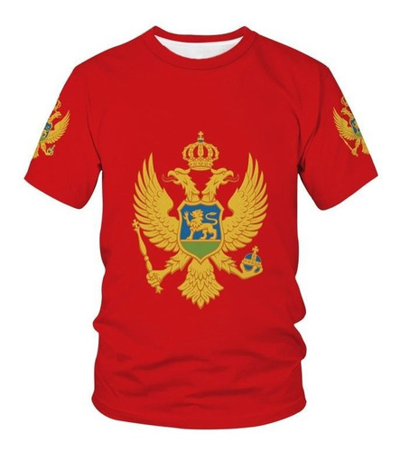 Camiseta Con Bandera De España, Rusia Y Brasil