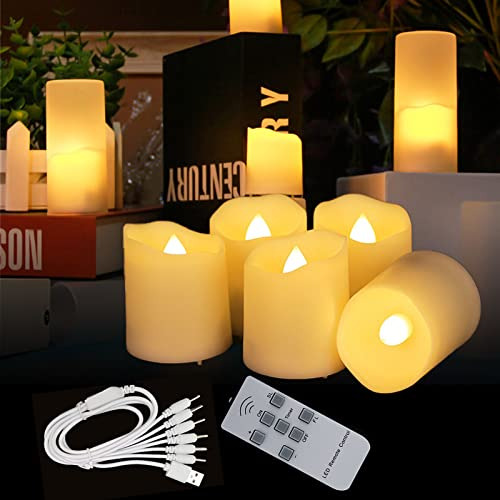 Velas De Té Recargables Con Control Remoto Y Temporizador,