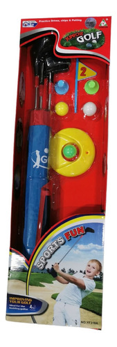 Set Mini Golf Con Maleta Yf310a Juego Deporte Color Rojo