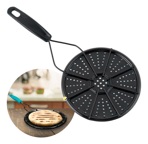 Parrilla Para Arepas Universal De 18cm Acero Porcelanizado