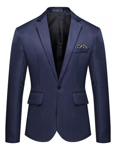 Blazer De Un Solo Pecho Para Hombre Slim Casual Talla Grande