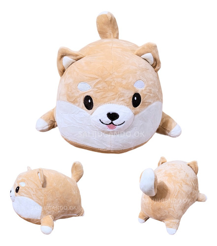 Perro Corgi Grande 70cm Beige Almohada Peluche Importado 