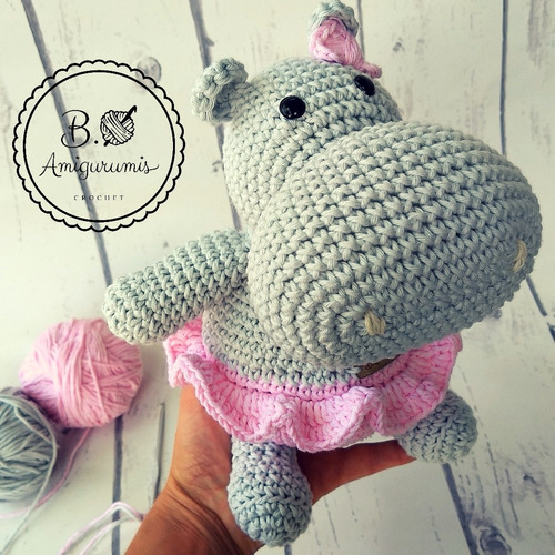 Hipopótamos A Crochet. Amigurumi. 