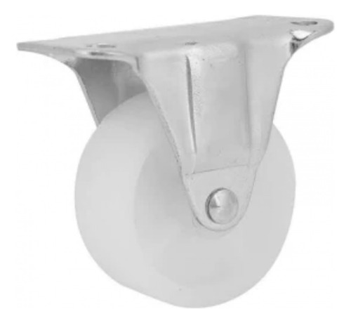 Rueda Blanca De Nylon Fija 2 1/2