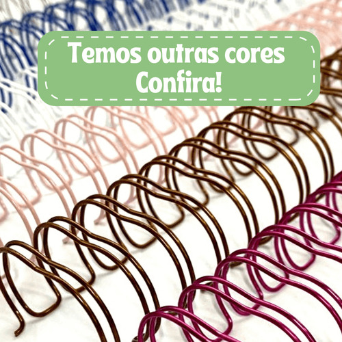 Wire-o 2x1 1.1/4 270 Folhas Rose Gold 2 Unidades