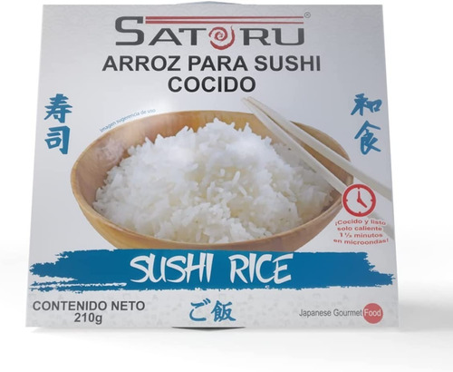 Satoru Arroz Para Sushi Cocido, Tipico Harinoso, 210 Gramos