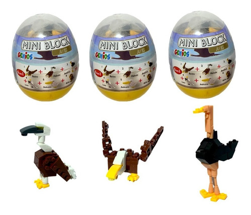 Huevo Con Animales P/armar Huevos Souvenir Pack X10