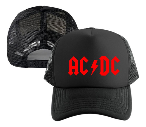 Gorra Ac Dc  Trucker Deportiva Gorra Malla  