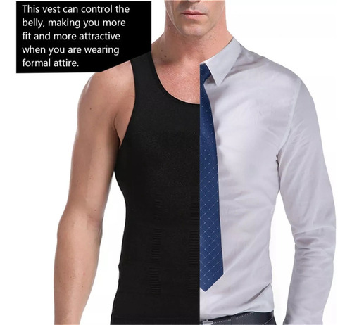 S Faja Hombre Camiseta Reductora Modeladora, 3pzs