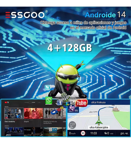 Estéreo Android 14 Hifi 4+128gb Carplay Nissan Sentra 2013-2019