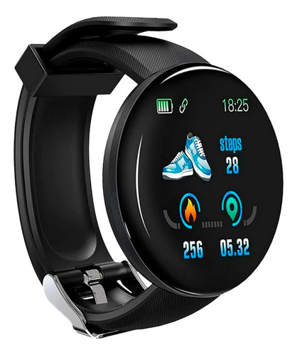 Smartwatch Monitoreo Reloj Inteligente Deportivo Smartband Caja Negro Correa Negro Bisel Negro Diseño De La Correa Liso