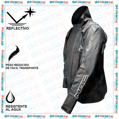 Imagen 6 de 10 de Traje Lluvia Impermeable Para Moto Mac Blast Rainsuit Agua Reflectivo