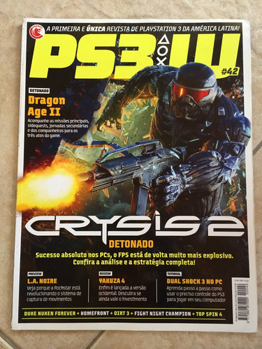 Revista Ps3w 42 Crysis 2 Dragon Age 2 Yakuza 4 Detonado I261