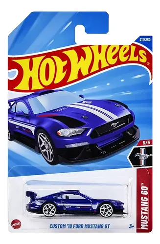 Carrinho Hot Wheels Custom '18 Ford Mustang Gt 2025 Hyy94